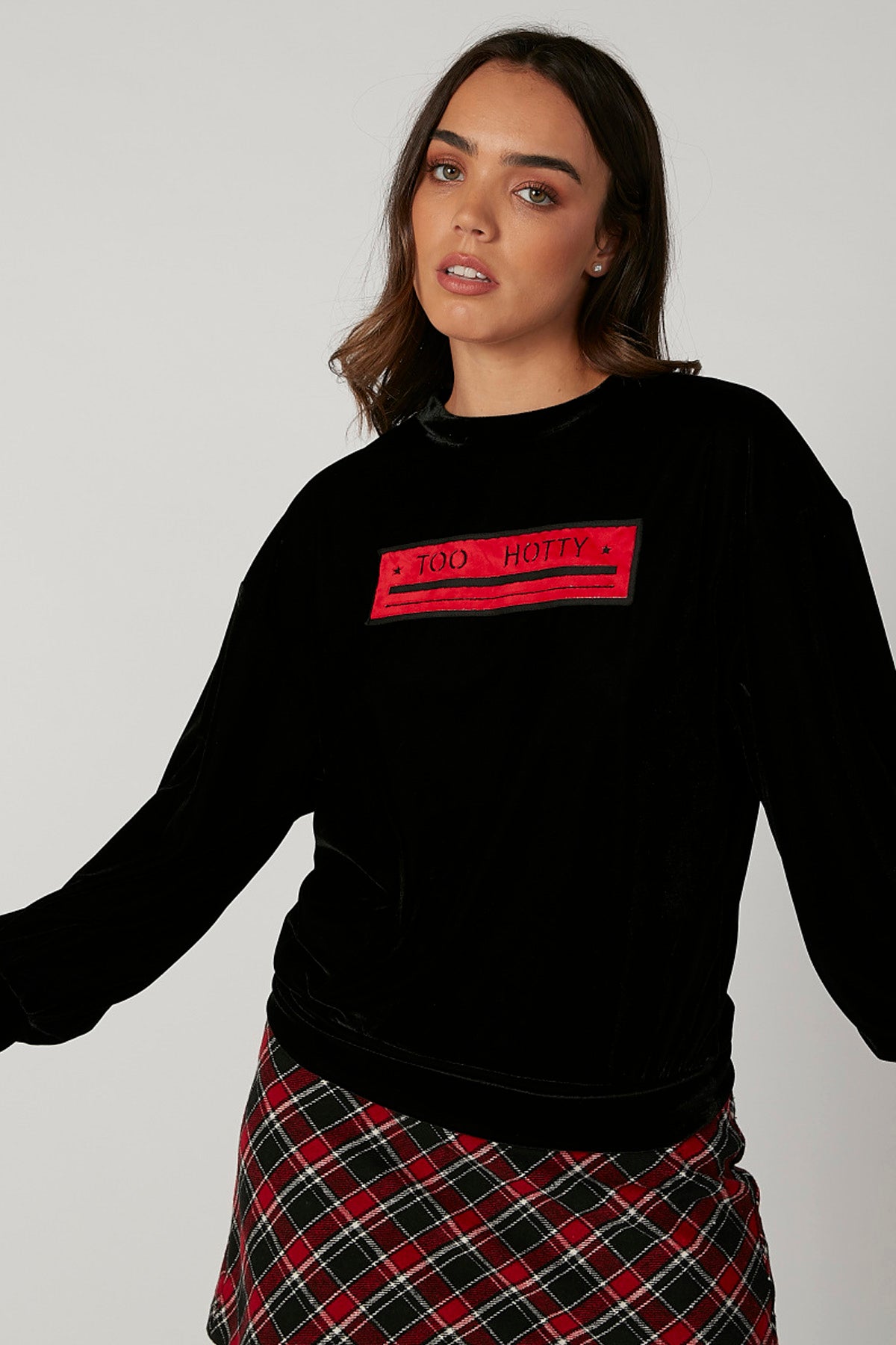 Printed Sweatshirt with Round Neck and Long Sleeves