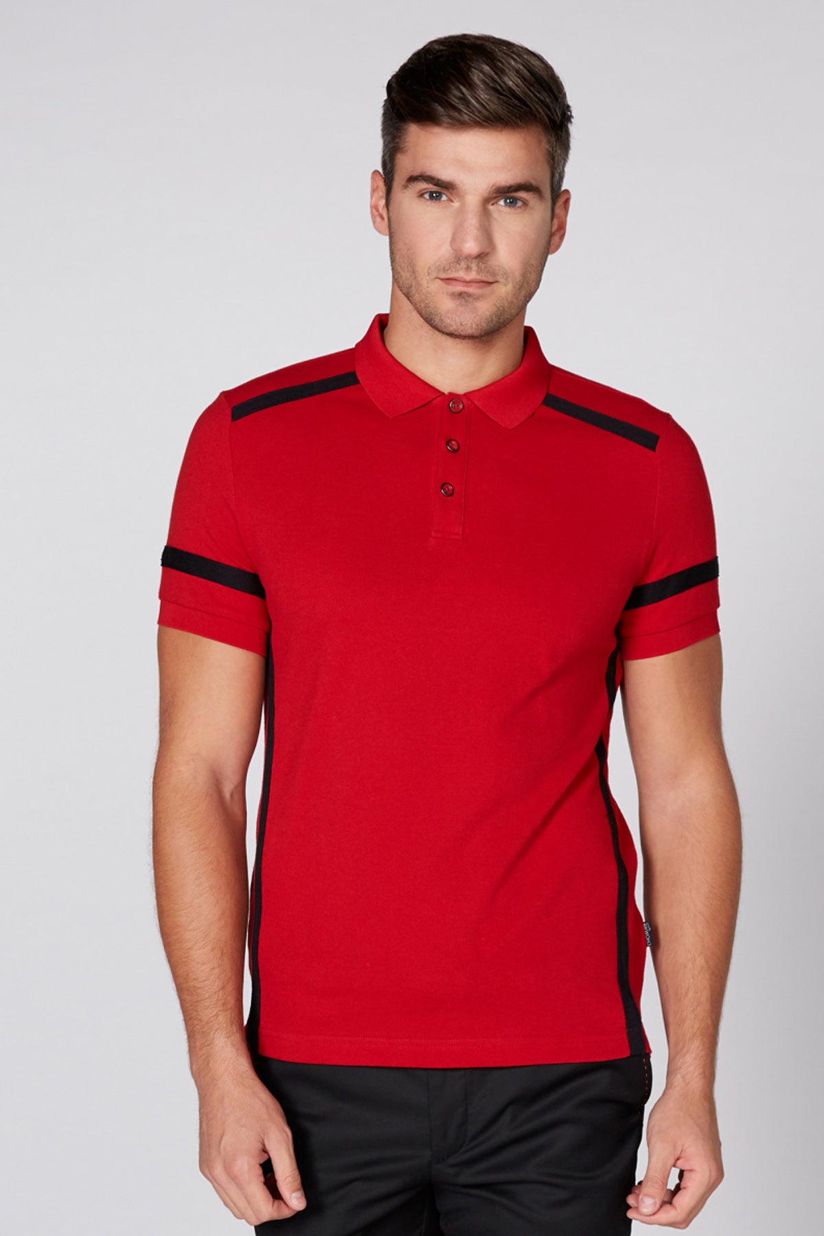 Polo Neck T-Shirt with Short Sleeves