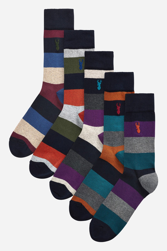 Stripe Socks Five Pack