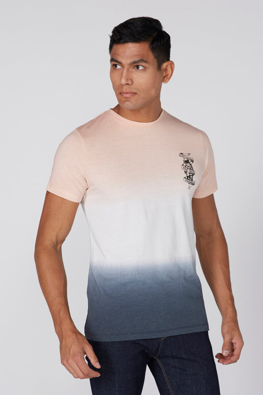 Printed T-Shirt with Round Neck and Short Sleeves