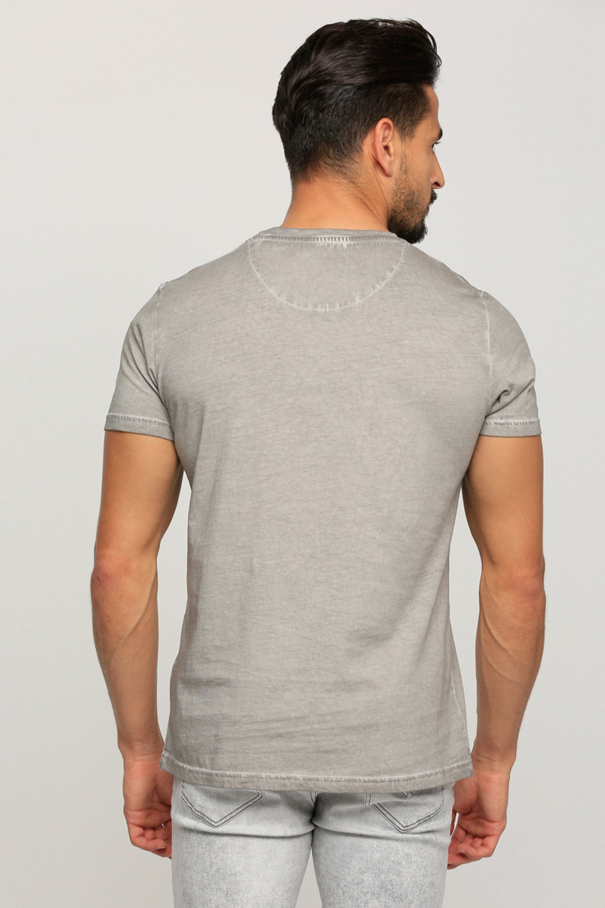 Printed T-Shirt with Round Neck and Short Sleeves