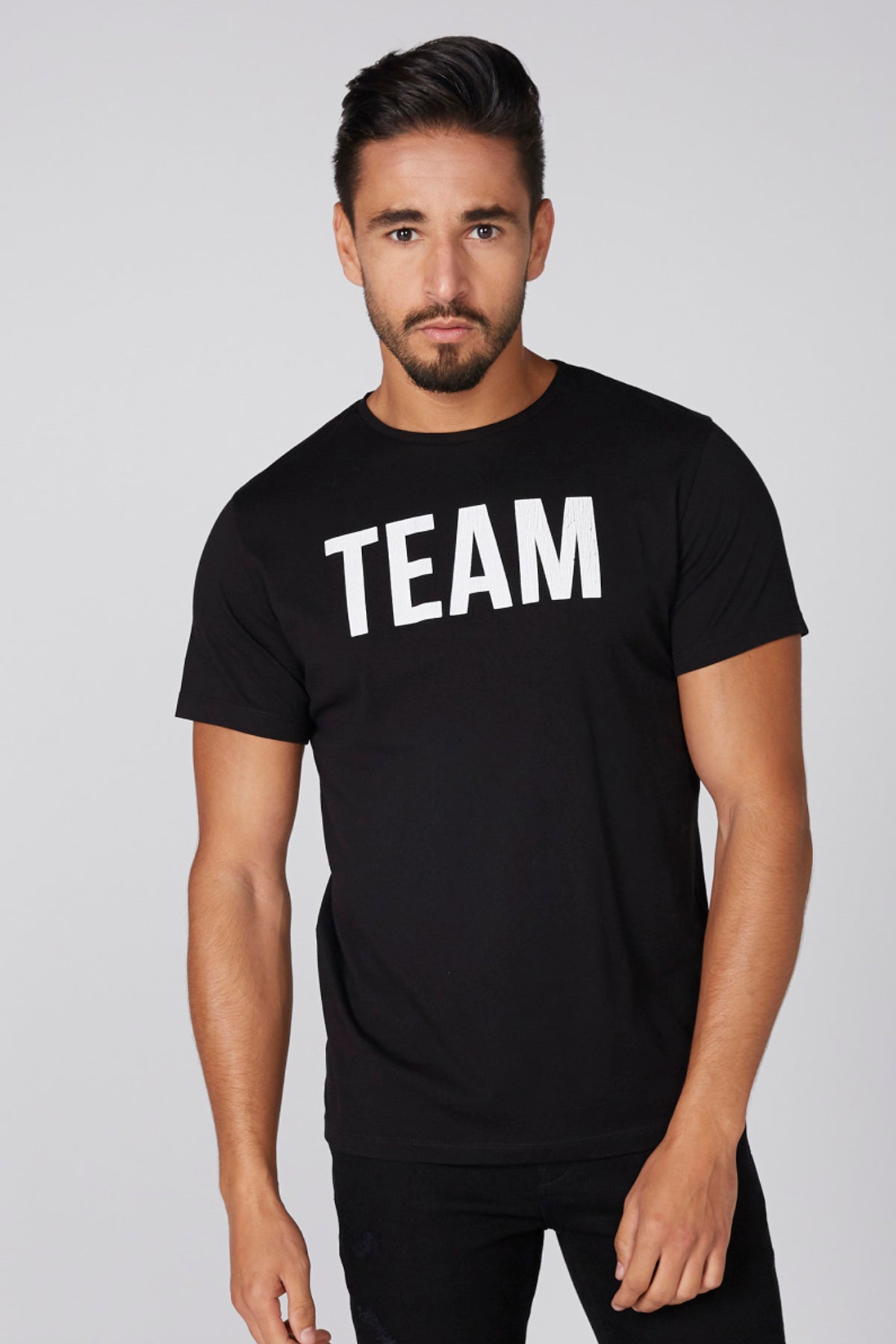 Printed T-Shirt with Round Neck and Short Sleeves