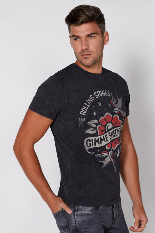 Printed T-Shirt with Round Neck and Short Sleeves