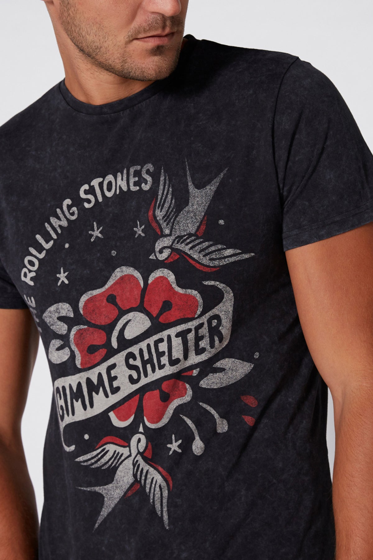 Printed T-Shirt with Round Neck and Short Sleeves