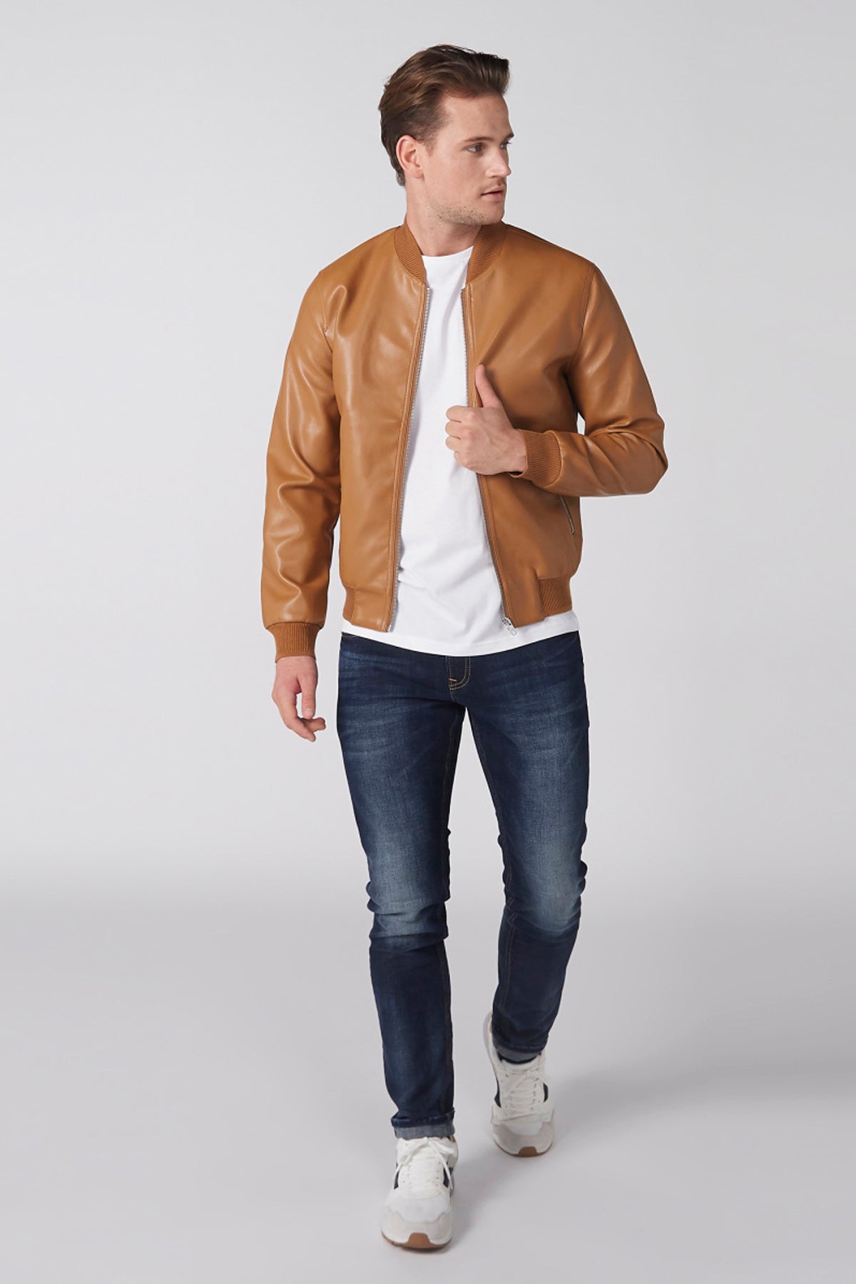 Long Sleeves Jacket and Zip Closure and Pocket Detail