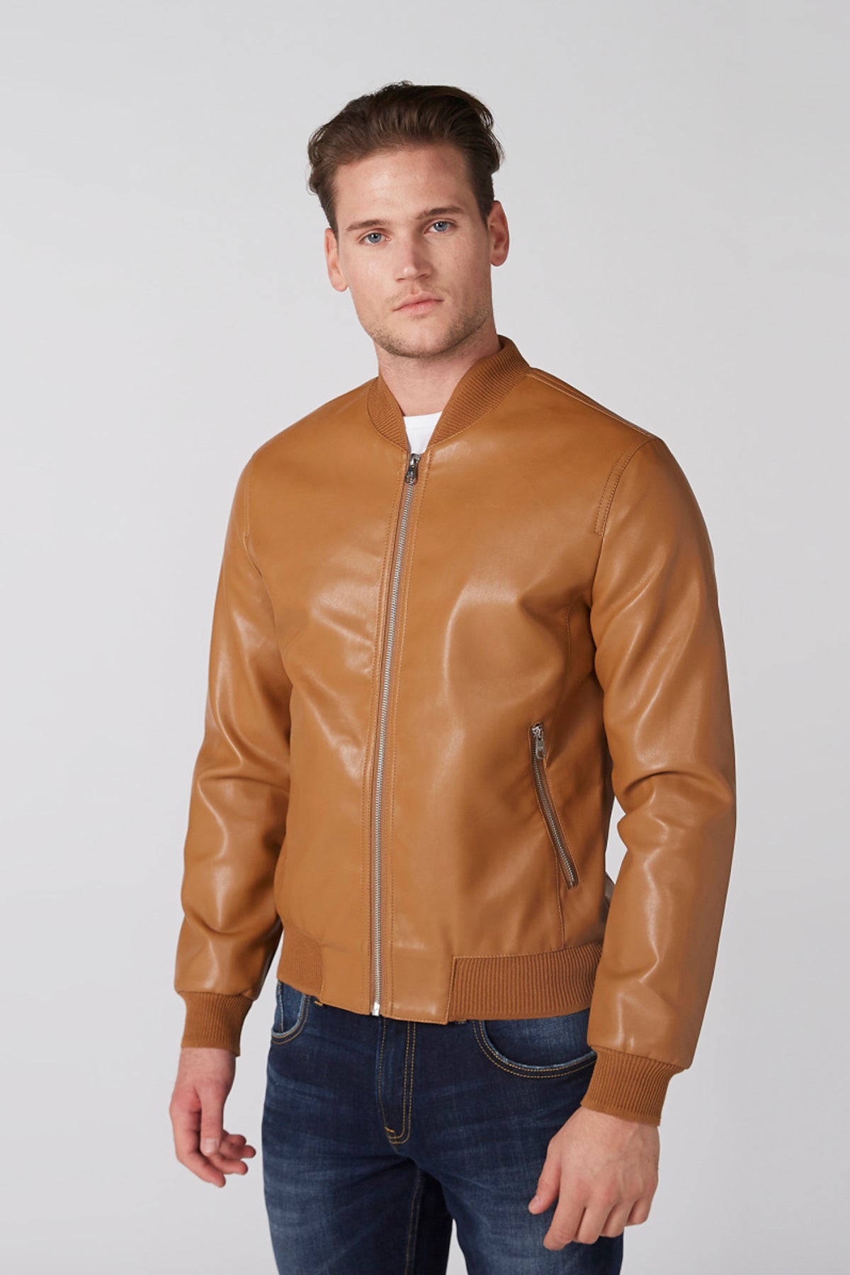 Long Sleeves Jacket and Zip Closure and Pocket Detail