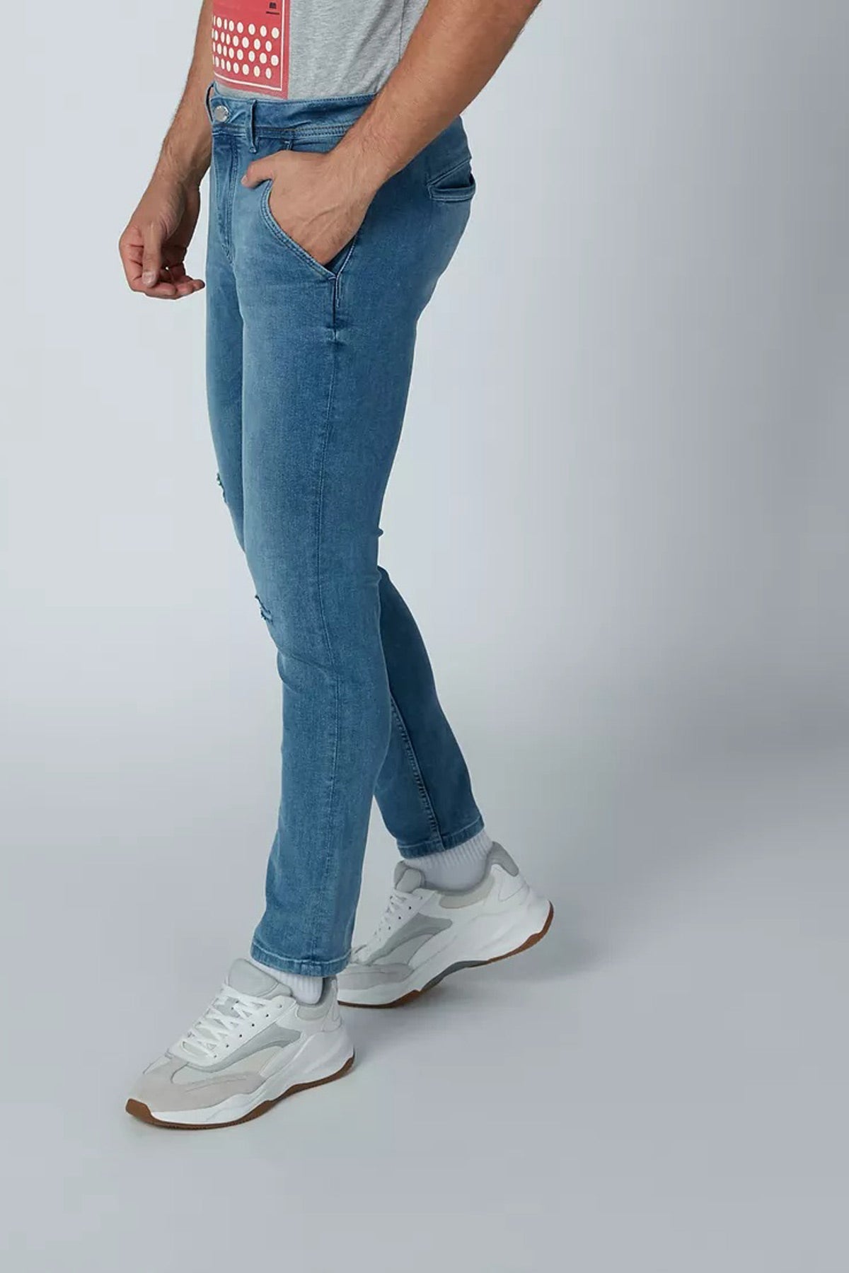 Ripped Jeans with Pocket Detail