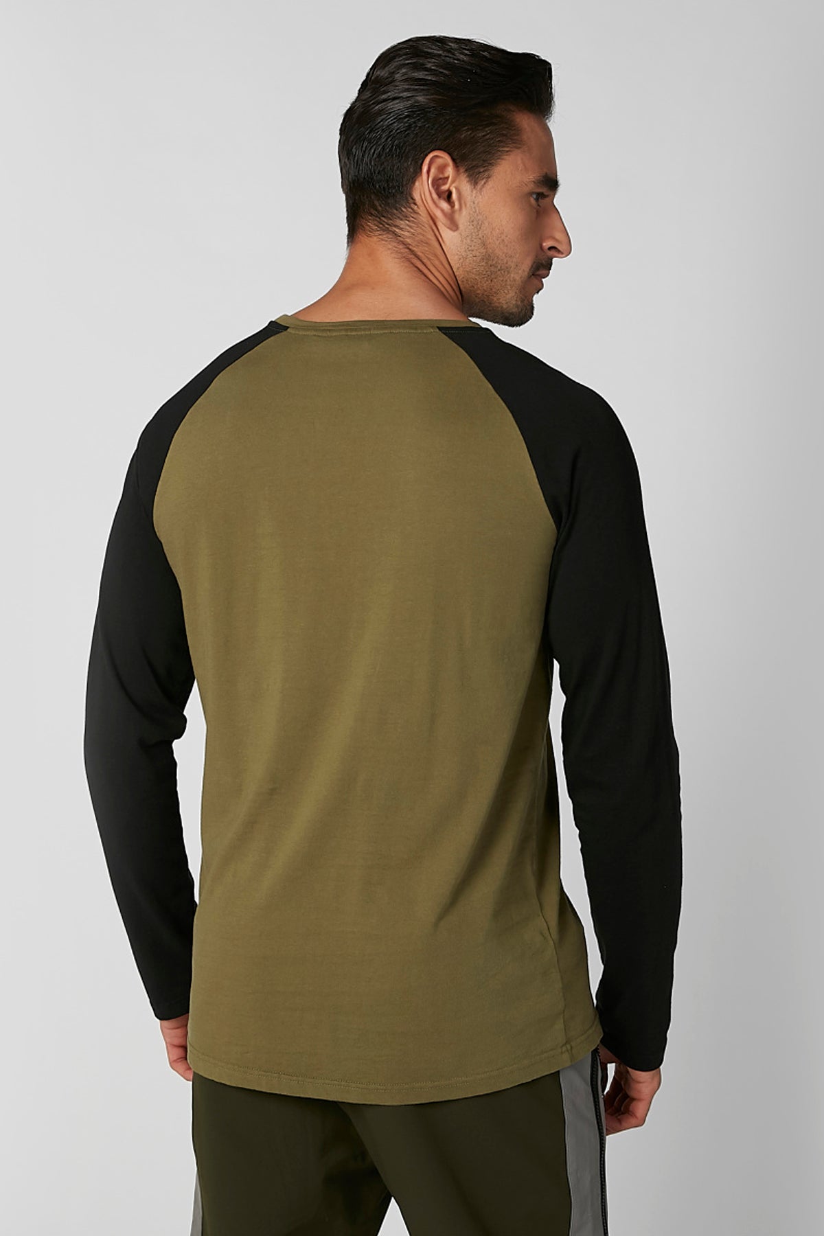 Embroidered T-shirt with Crew Neck and Raglan Sleeves