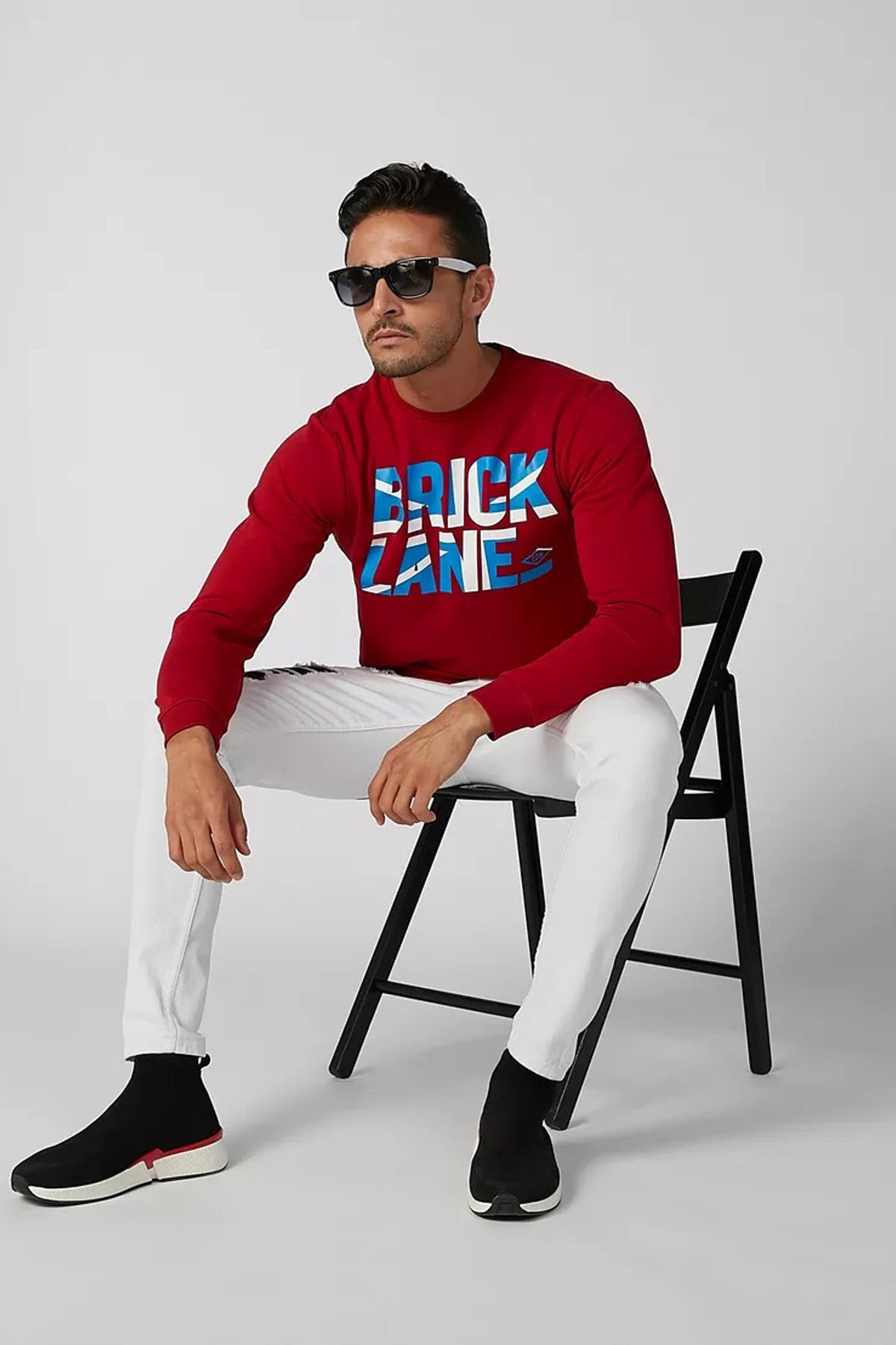 Sweatshirt with Crew Neck and Long Sleeves