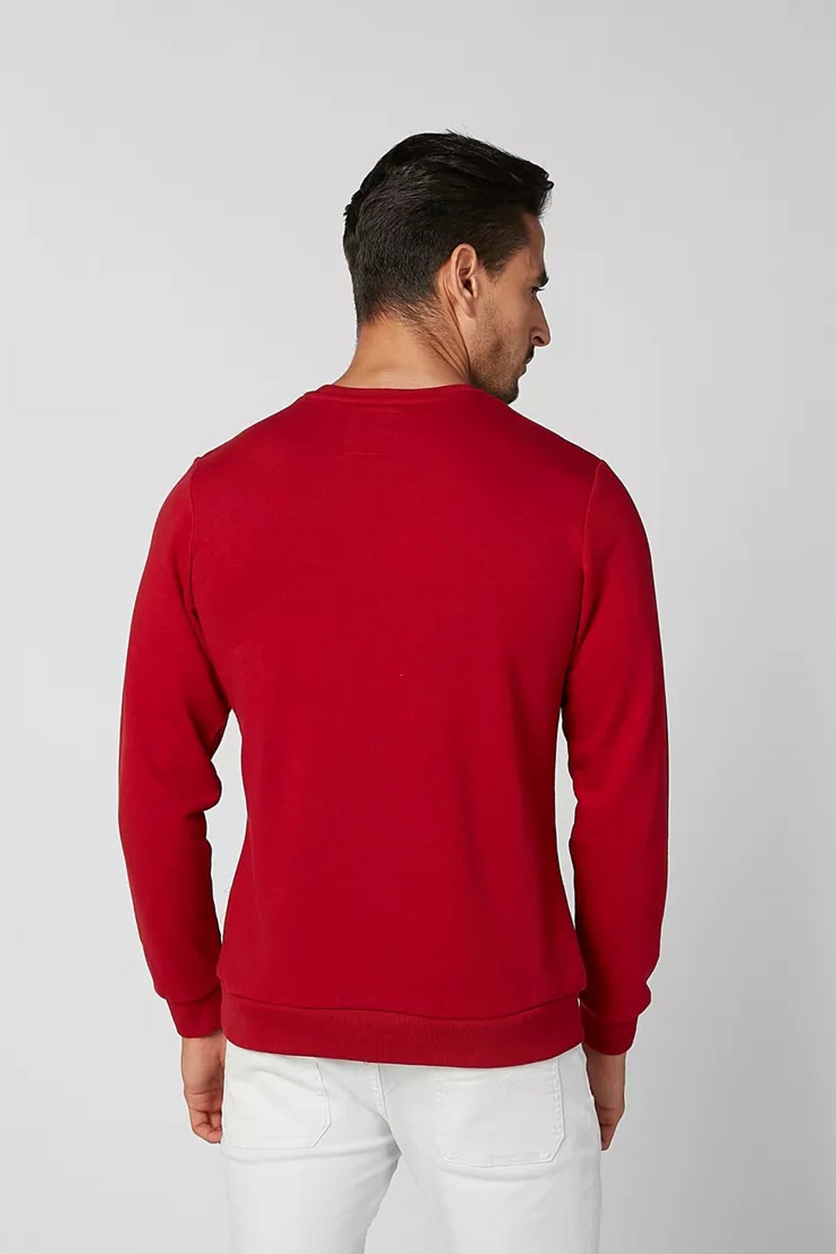 Sweatshirt with Crew Neck and Long Sleeves