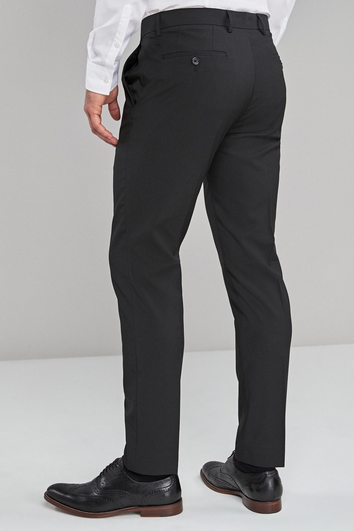 Stretch Plain Front Trousers