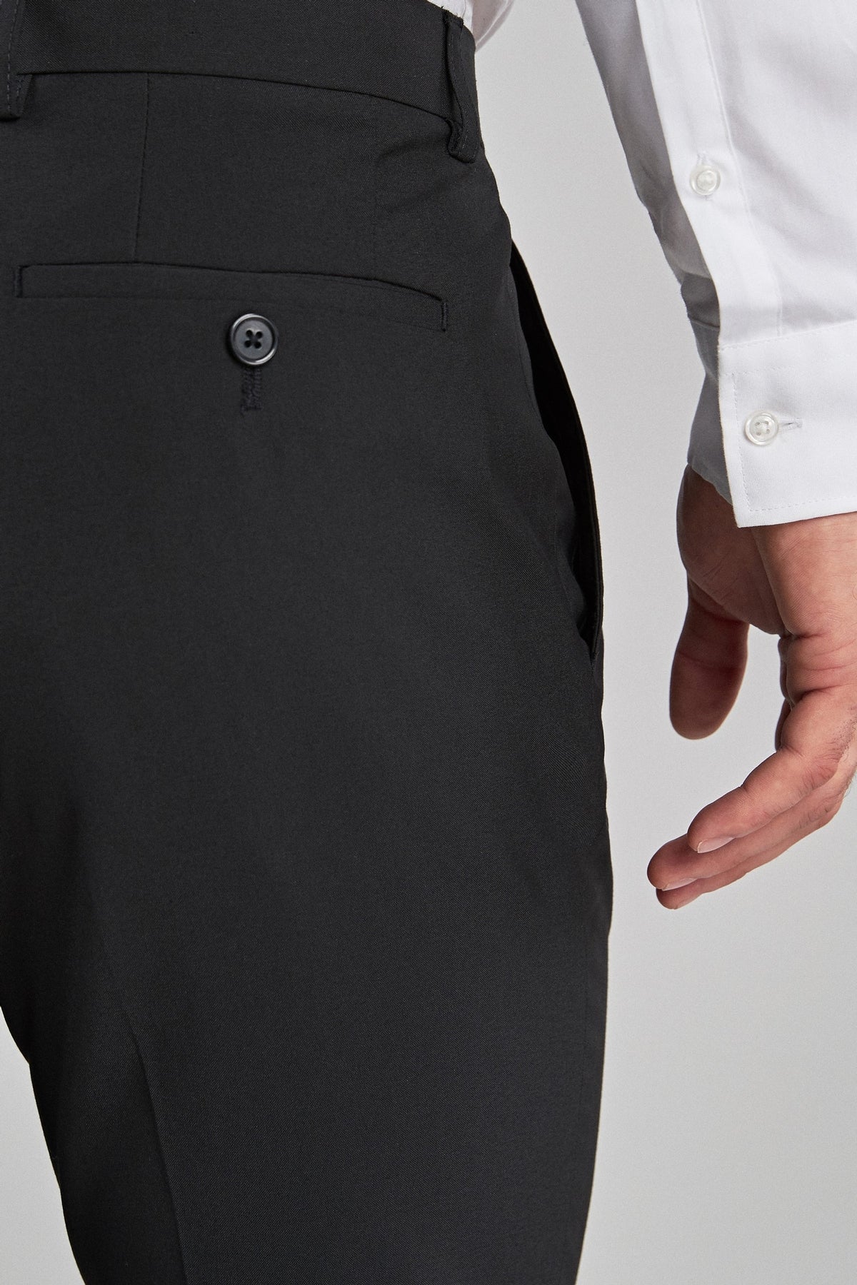 Stretch Plain Front Trousers