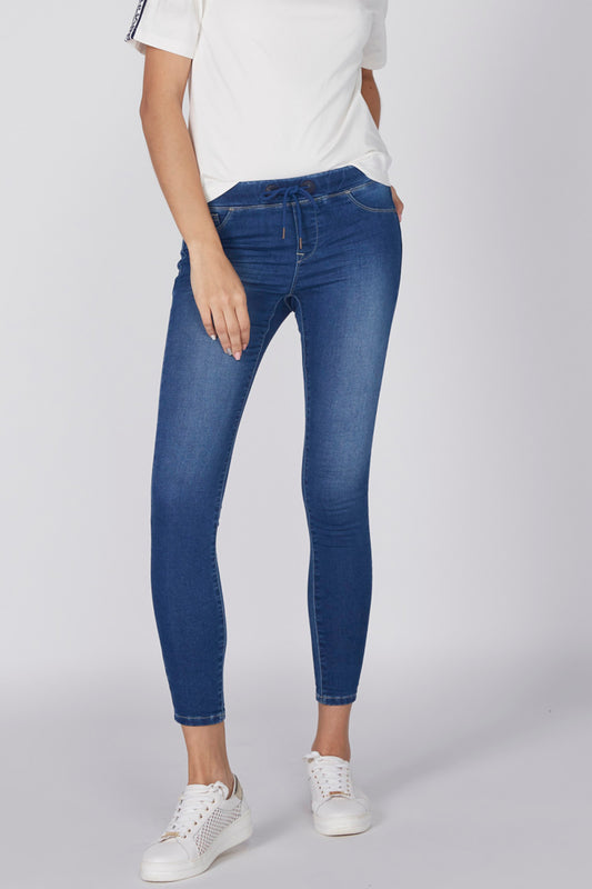 Skinny Fit Jeans with Drawstring