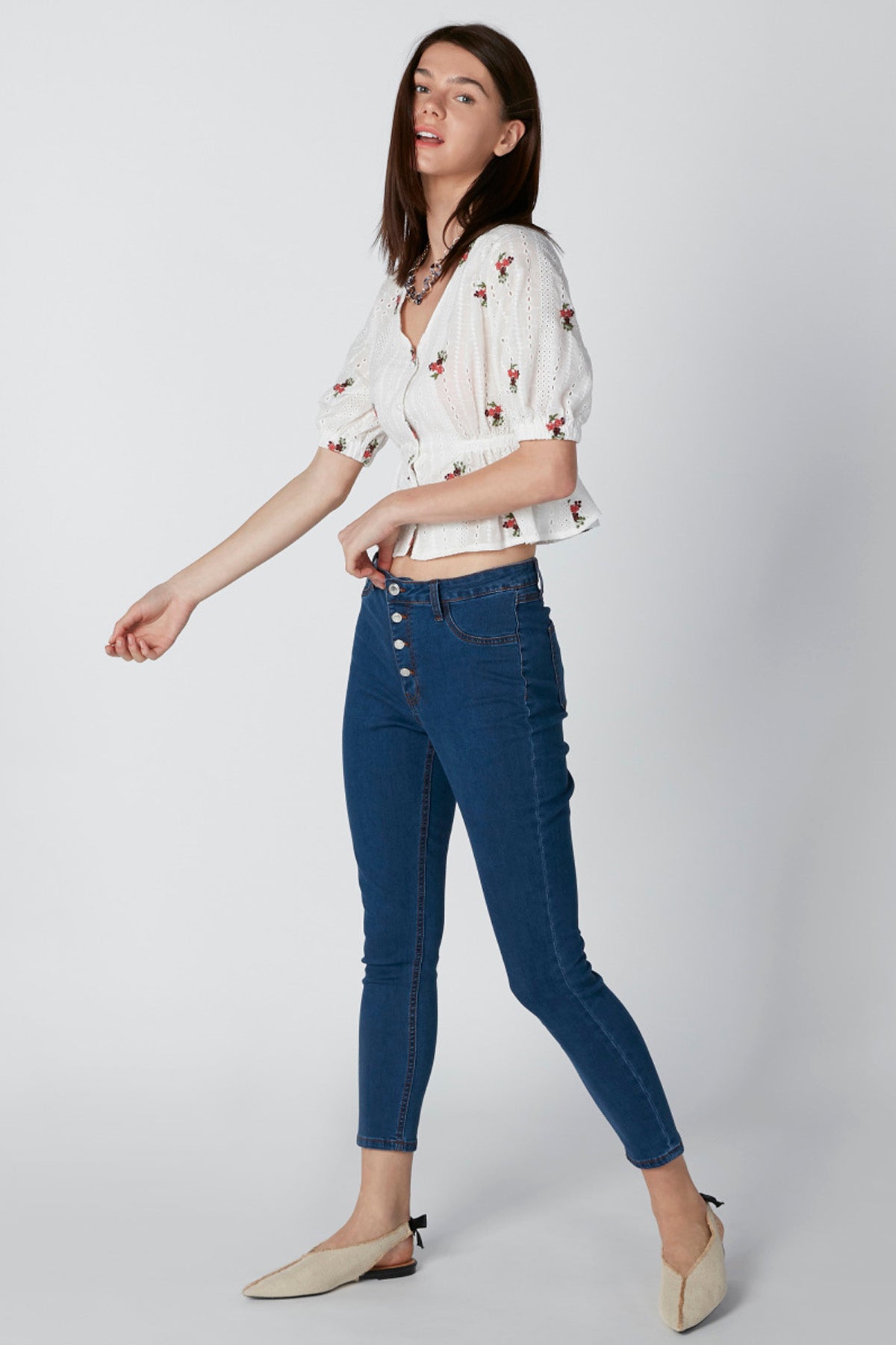 Pocket Detail Jeans with Belt Loops