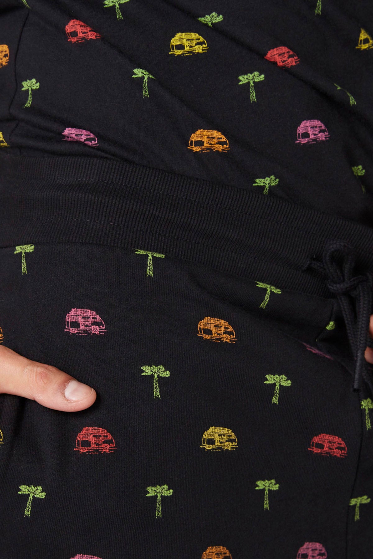 Printed Shorts with Pocket Detail and Elasticised Waistband