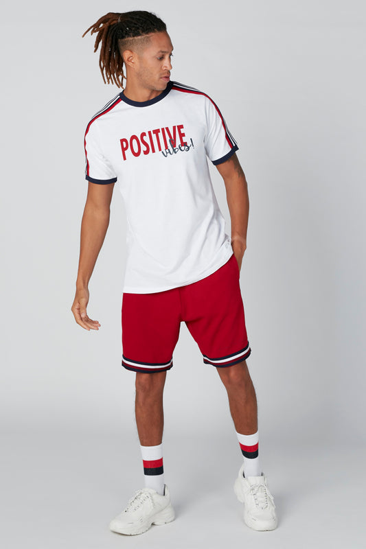 Printed Oversized T-Shirt in Relaxed Fit with Tape Detail