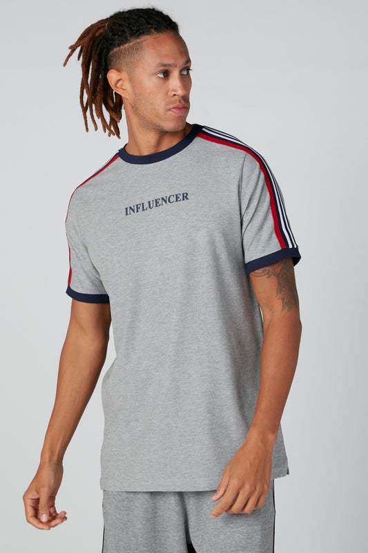 Printed T-Shirt in Relaxed Fit with Tape Detail