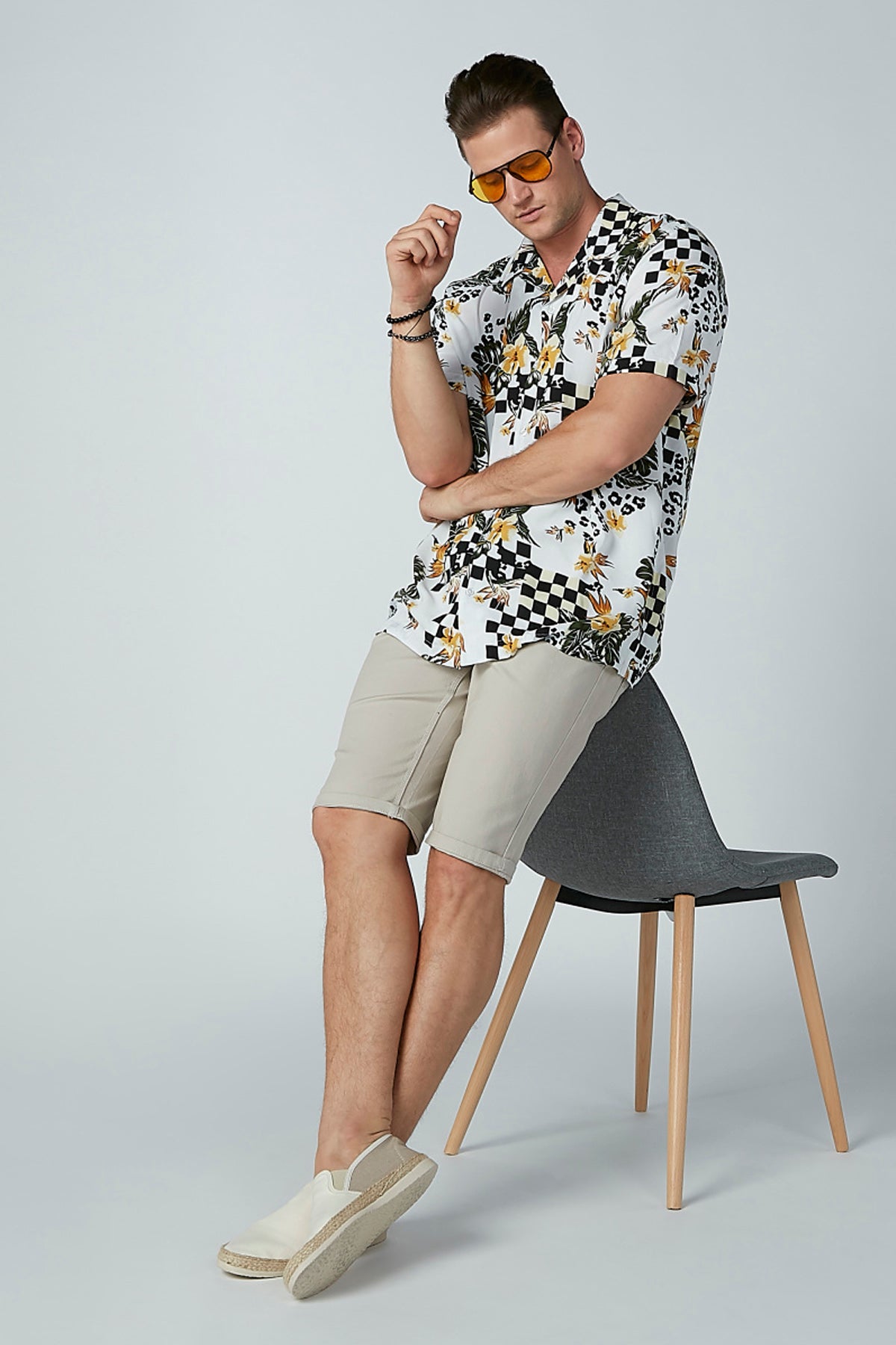 Printed Shirt with Short Sleeves