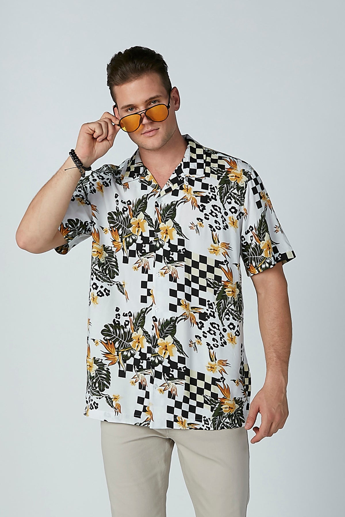 Printed Shirt with Short Sleeves