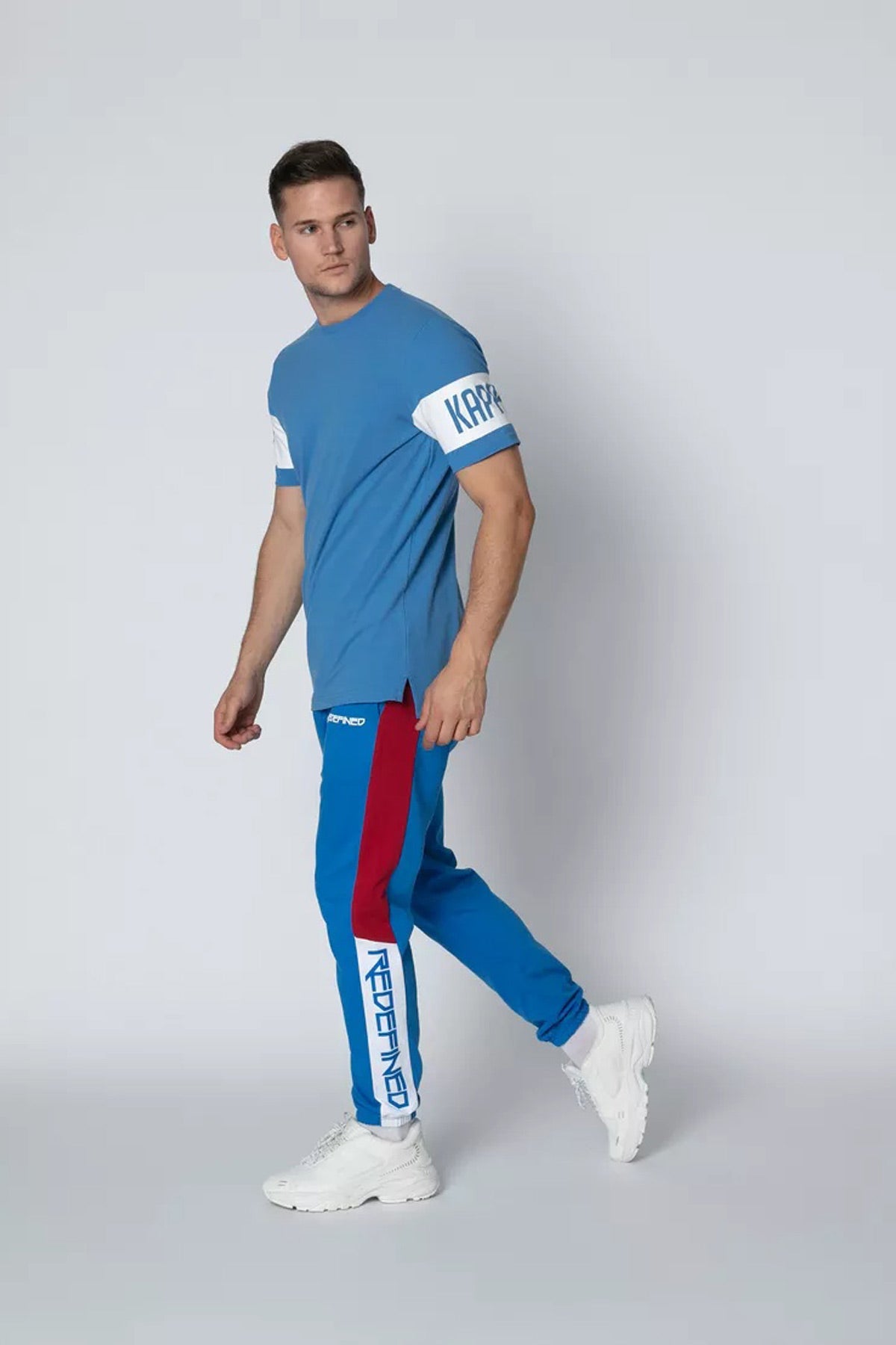Full Length Printed Jog Pants with Pocket Detail and Drawstring