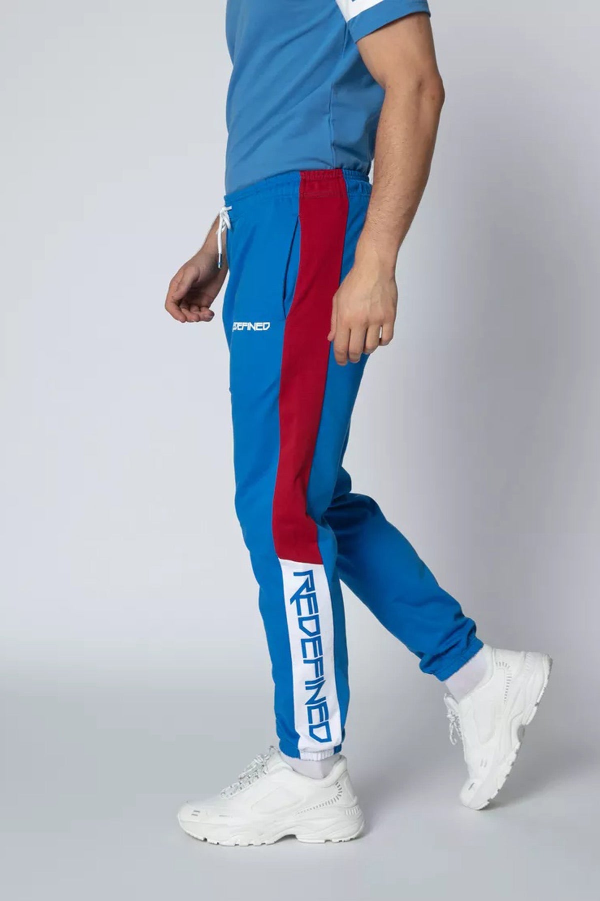 Full Length Printed Jog Pants with Pocket Detail and Drawstring