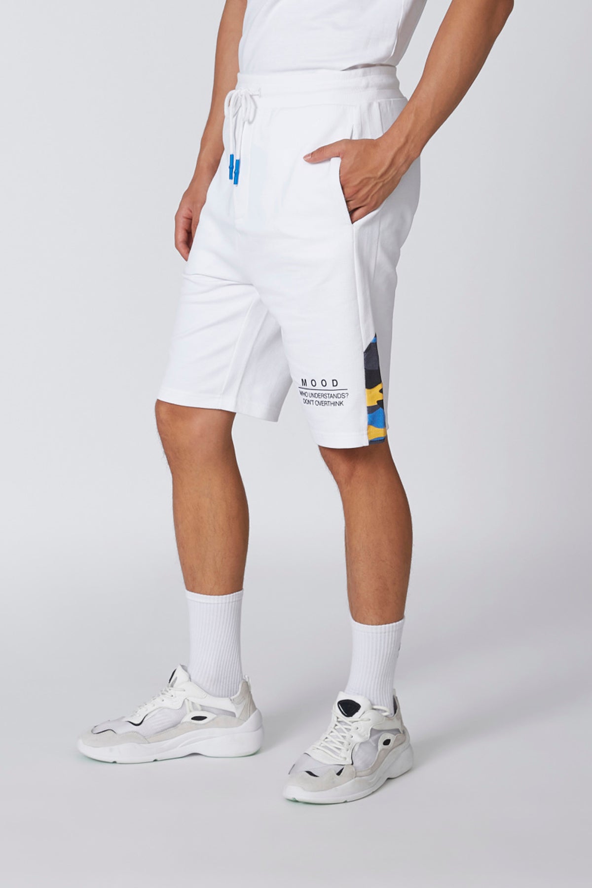Slim Fit Printed Shorts with Pocket Detail and Drawstring