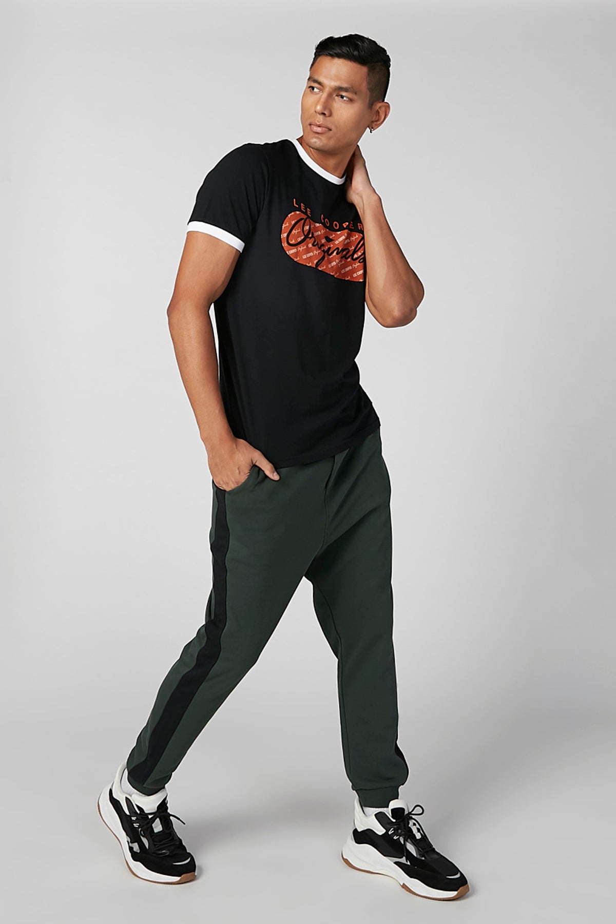 Plain Jog Pants with Pocket Detail and Drawstring