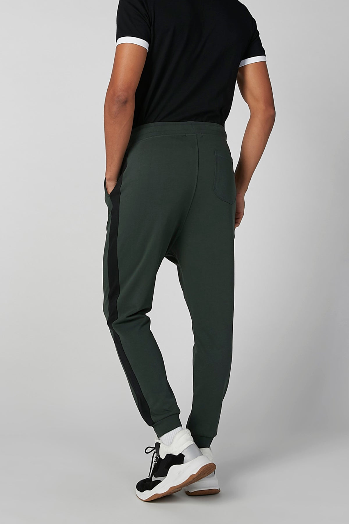 Plain Jog Pants with Pocket Detail and Drawstring