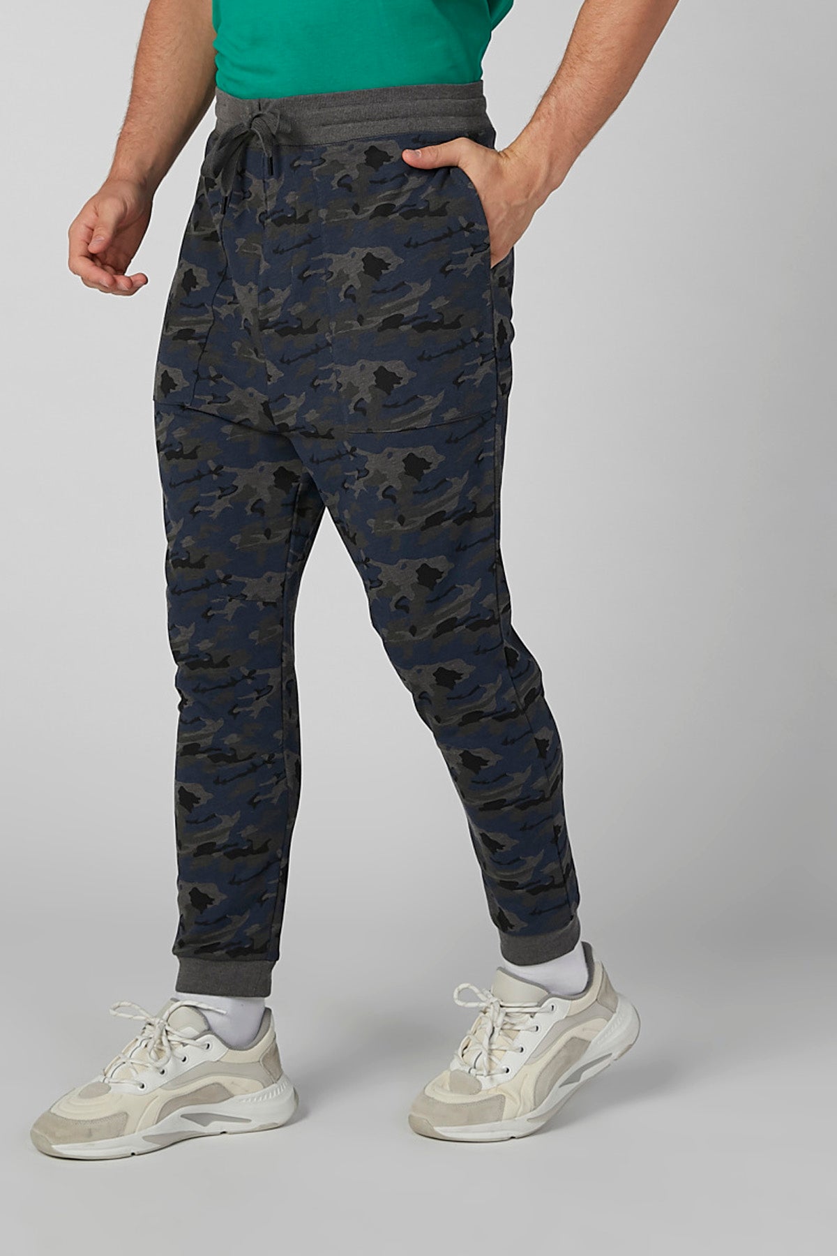 Plain Jog Pants with Pocket Detail and Drawstring
