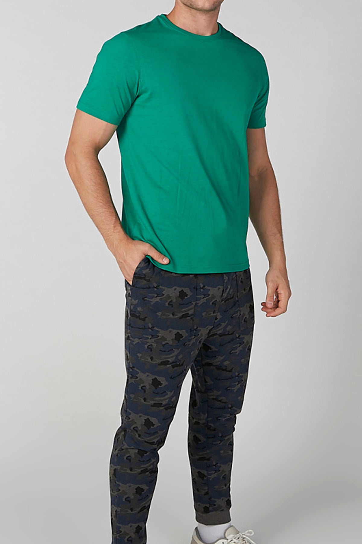 Plain Jog Pants with Pocket Detail and Drawstring