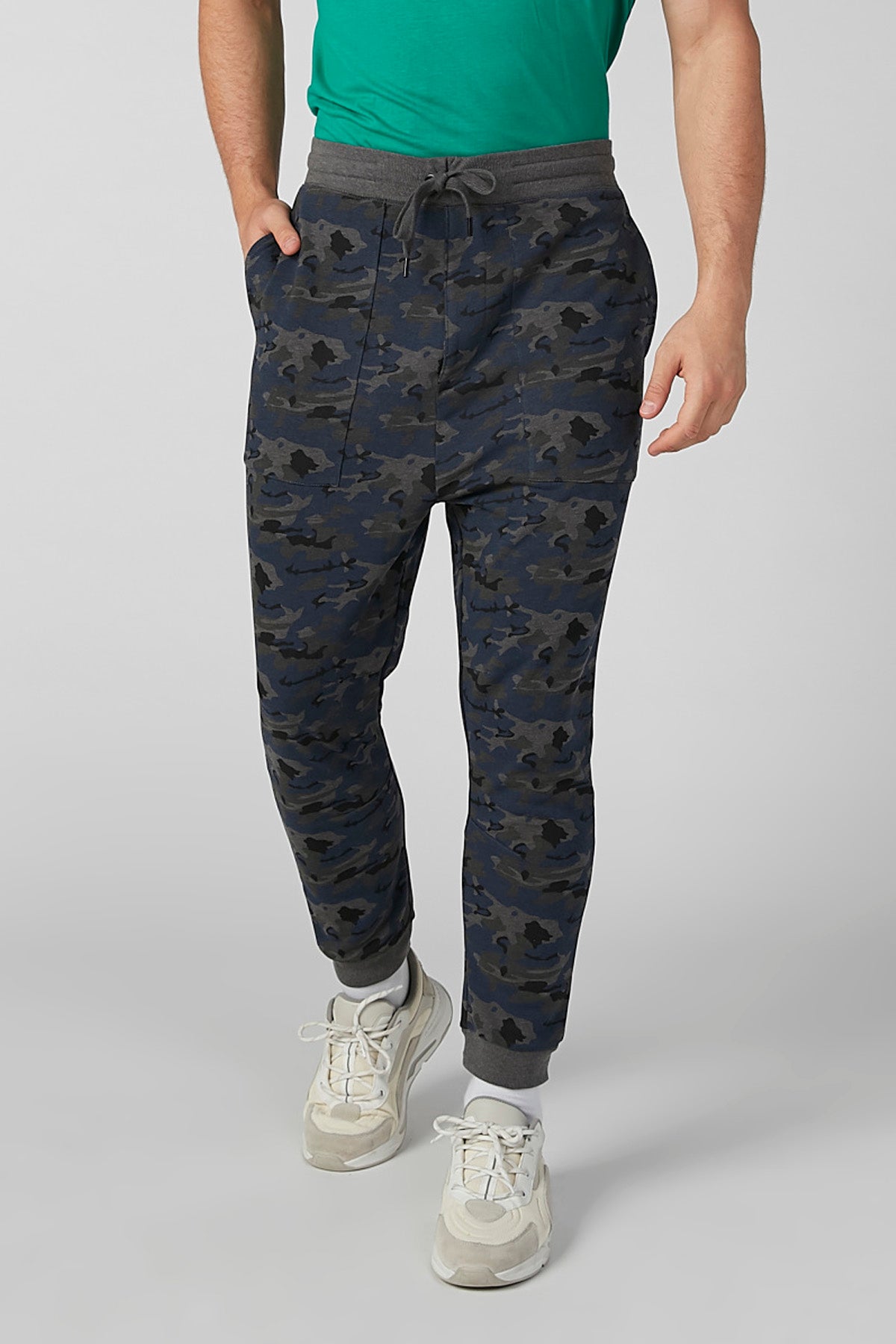 Plain Jog Pants with Pocket Detail and Drawstring
