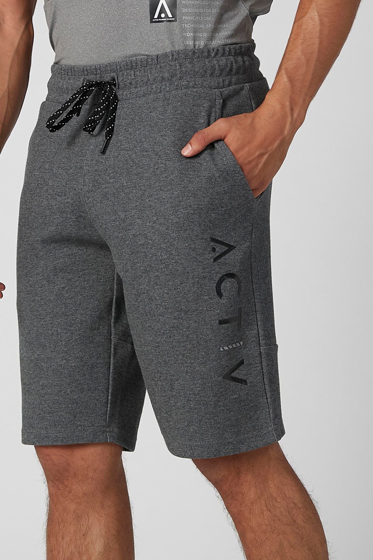 Printed Shorts with Pocket Detail and Drawstring