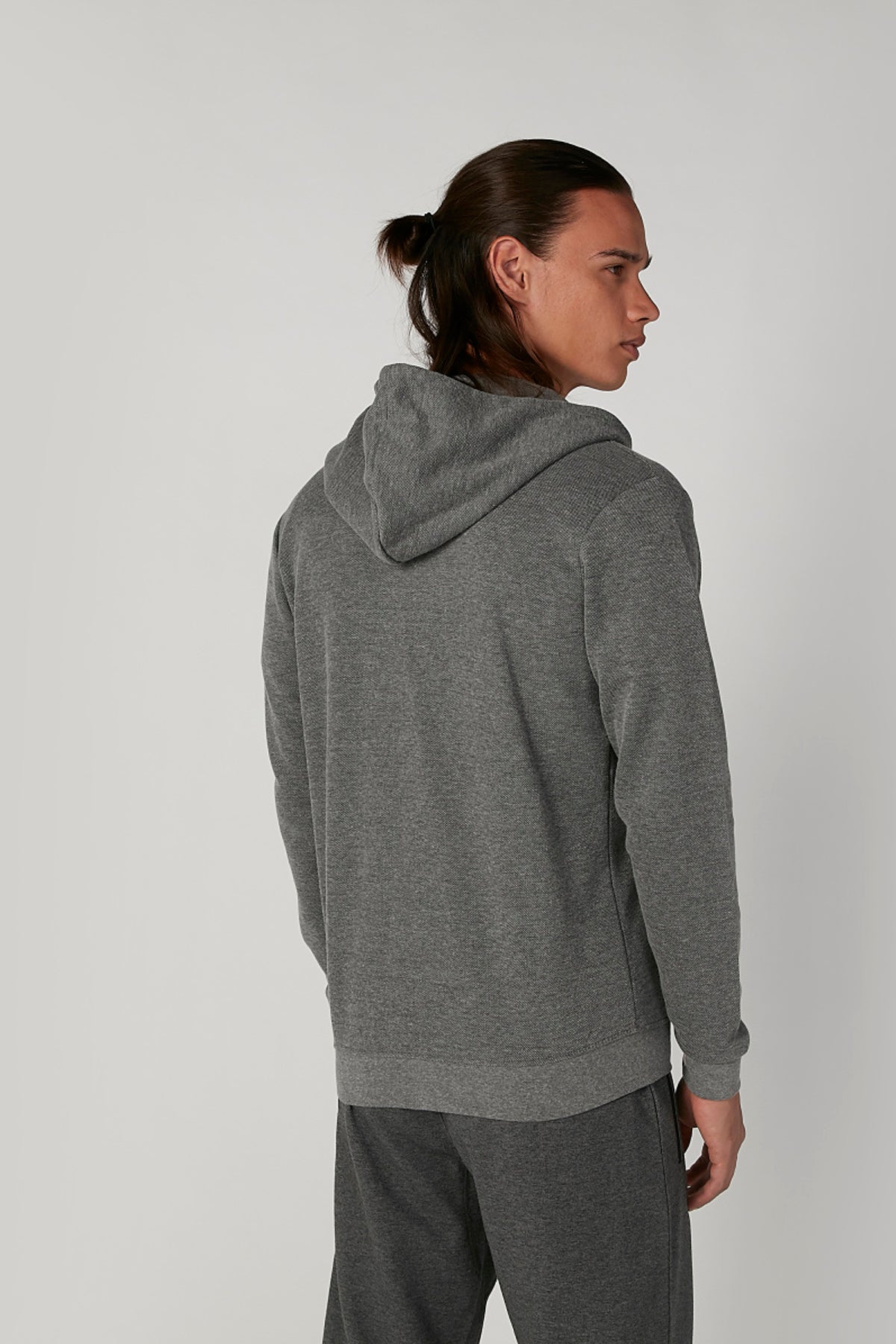 Sustainability Hoodie with Built-in Earphones and Zip Closure