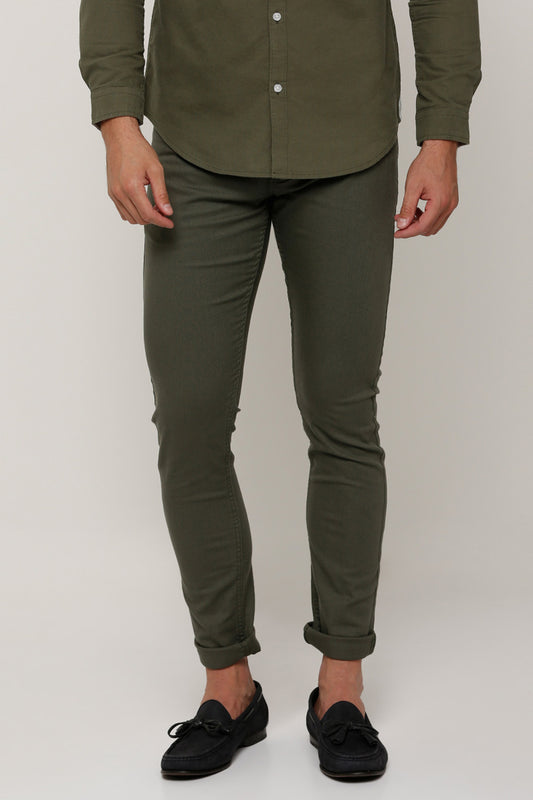 Full Length Jeans with Button Closure