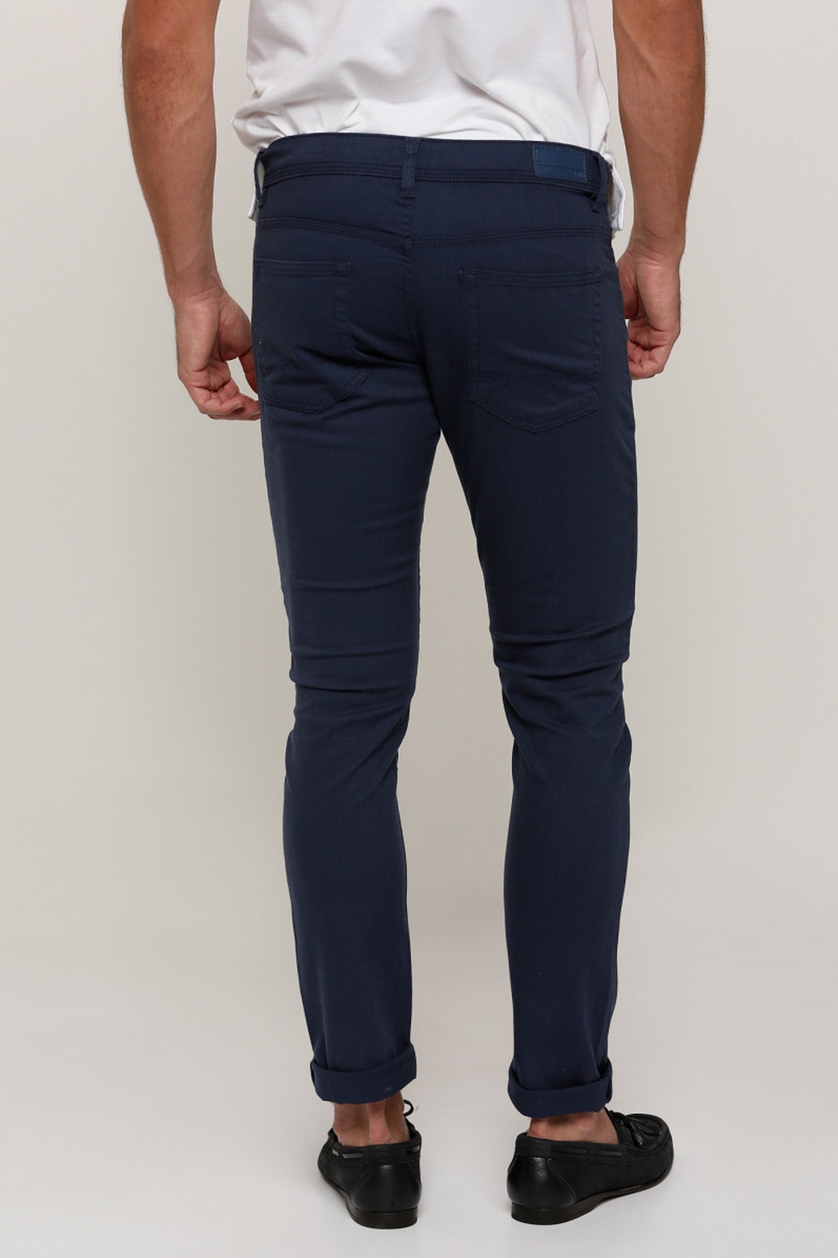 Full Length Jeans with Button Closure