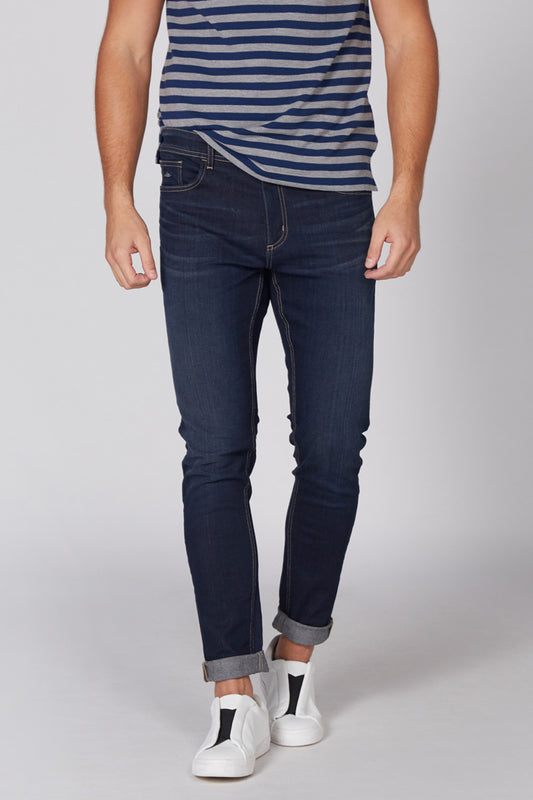 Full Length Jeans with Button Closure and Pocket Detail