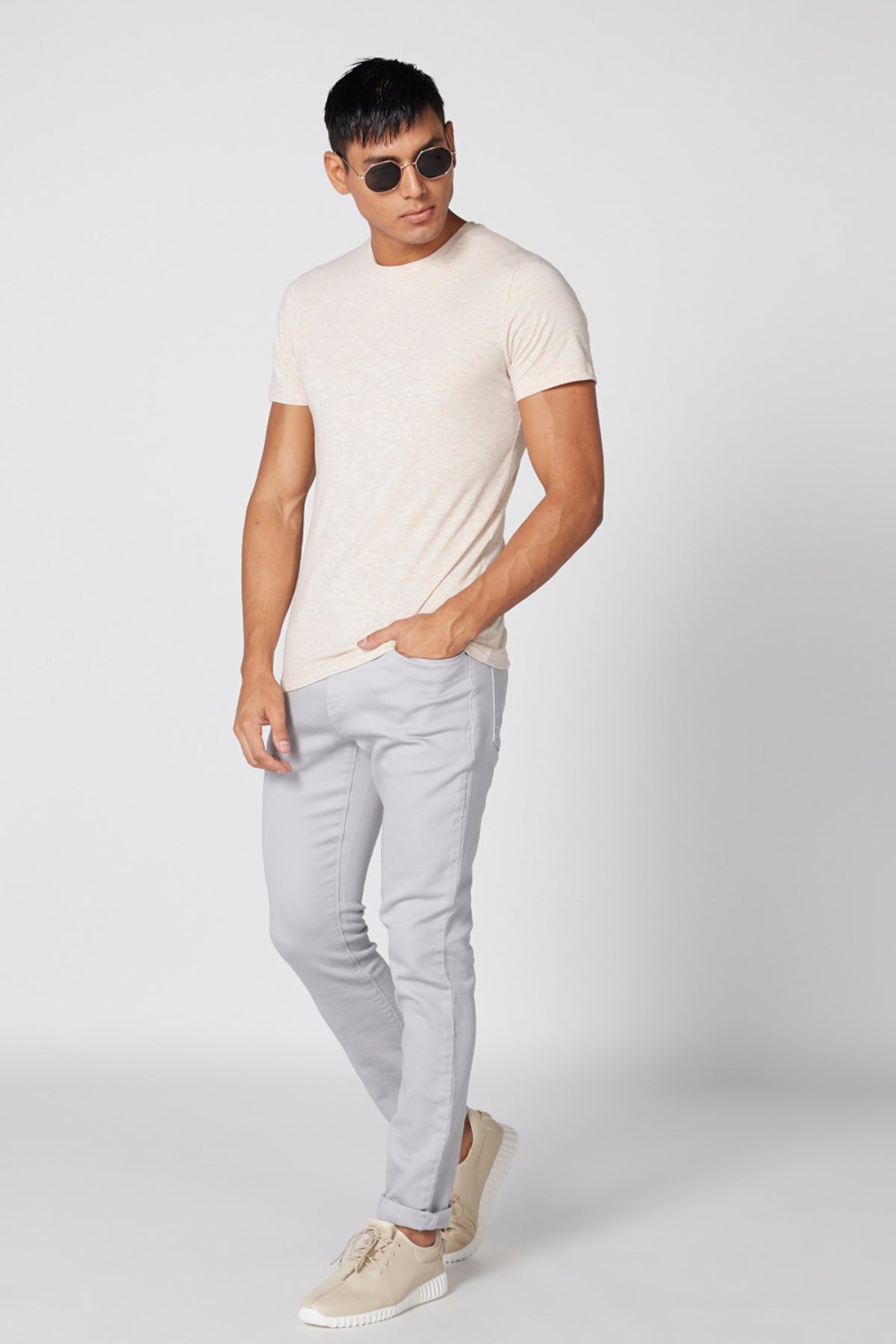 Full Length Pants with Elasticised Waistband and Pocket Detail