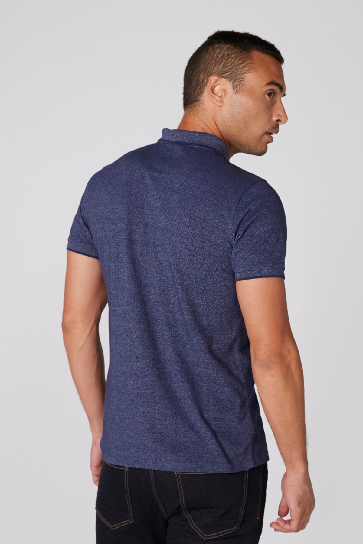 Polo Neck T-Shirt with Short Sleeves