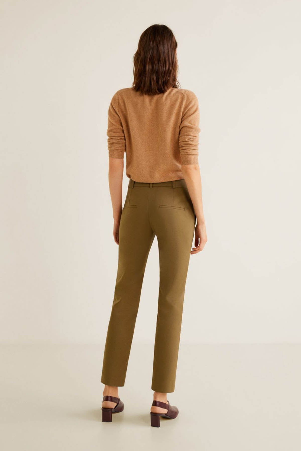 Buttons Cotton Trousers
