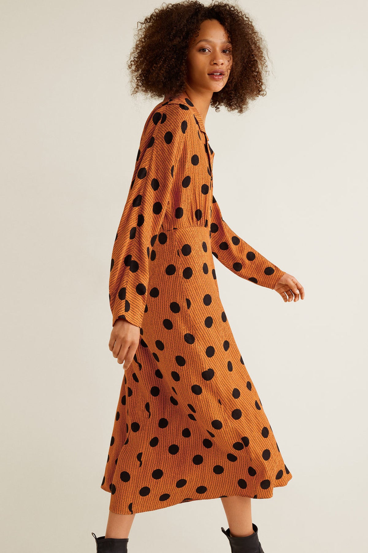 Polka-Dot Print Dress
