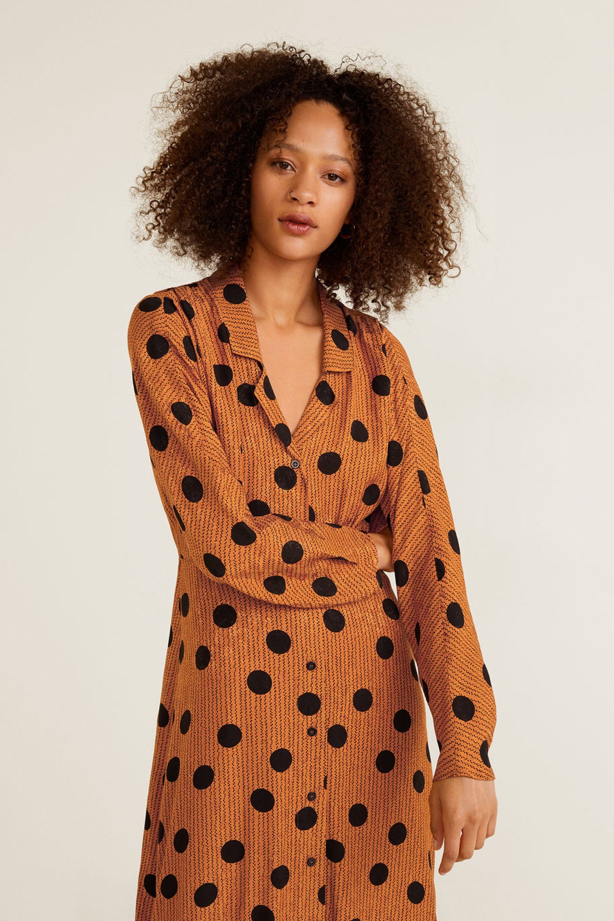 Polka-Dot Print Dress