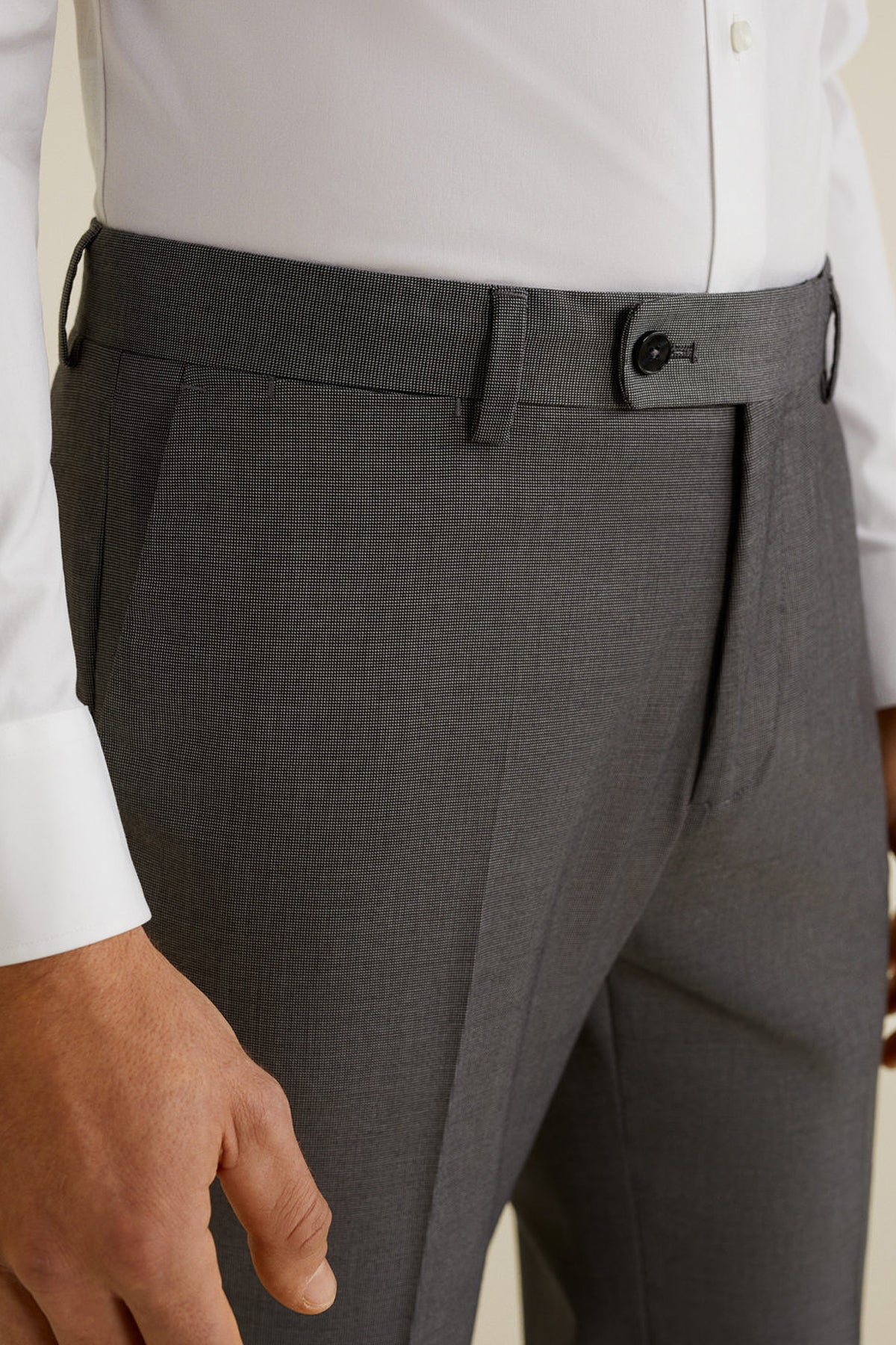 Slim Fit End-On-End Suit Trousers