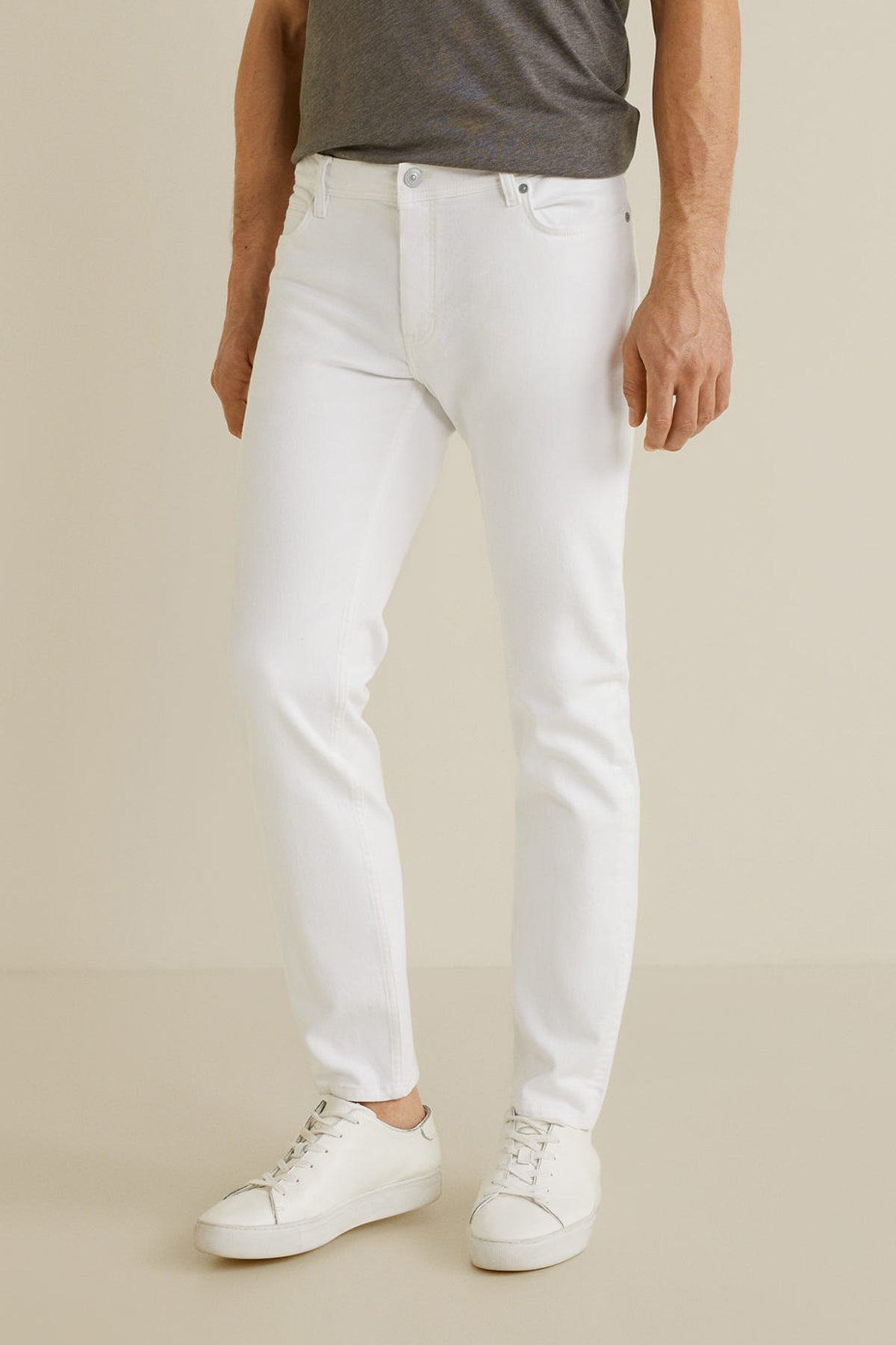 Slim Fit White Jan Jeans