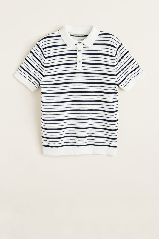 Stripe Textured Polo Shirt