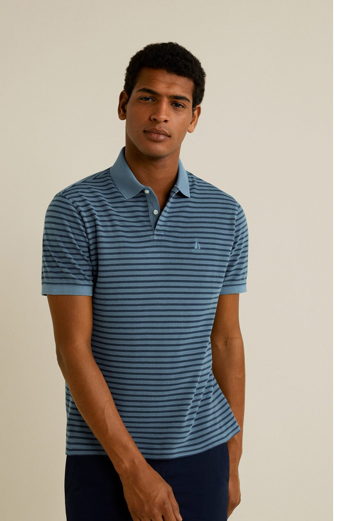 Mao Collar Polo Shirt
