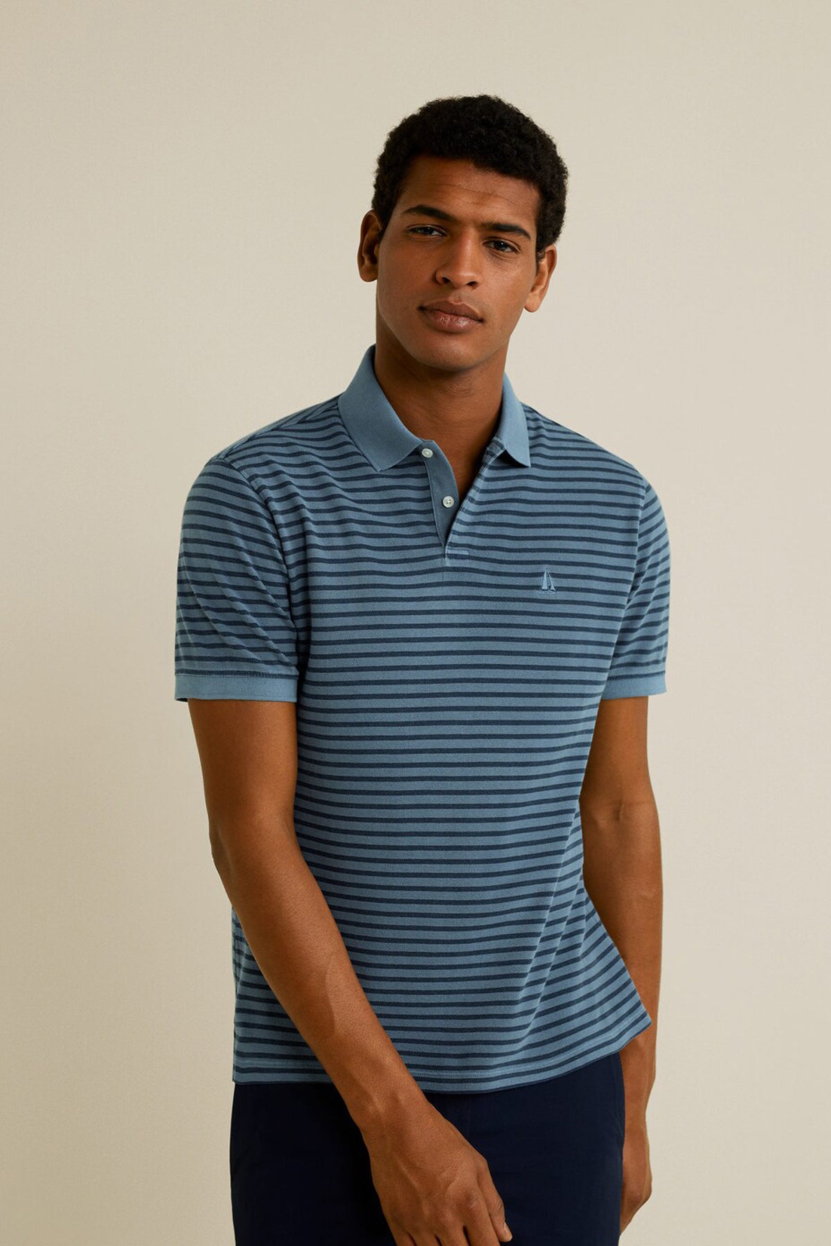 Mao Collar Polo Shirt