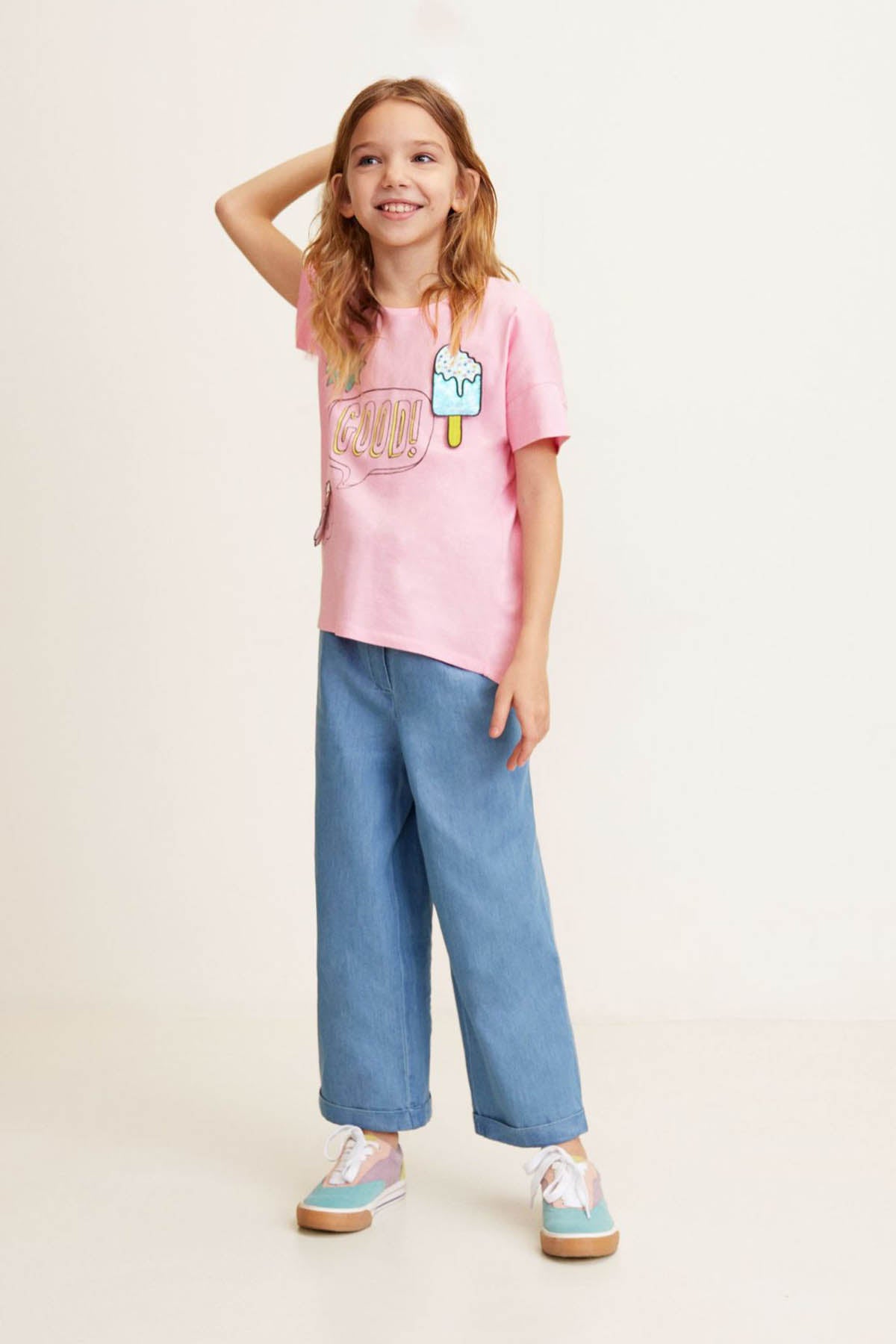 Girl's Decorative Appliqué T-Shirt
