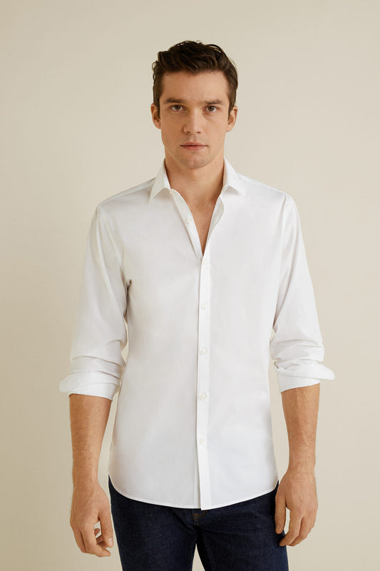 Slim Fit Stretch Cotton Shirt
