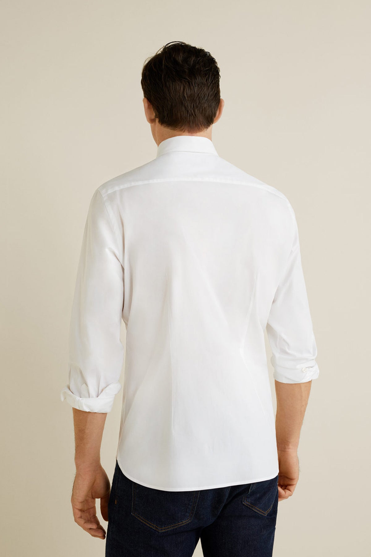 Slim Fit Stretch Cotton Shirt