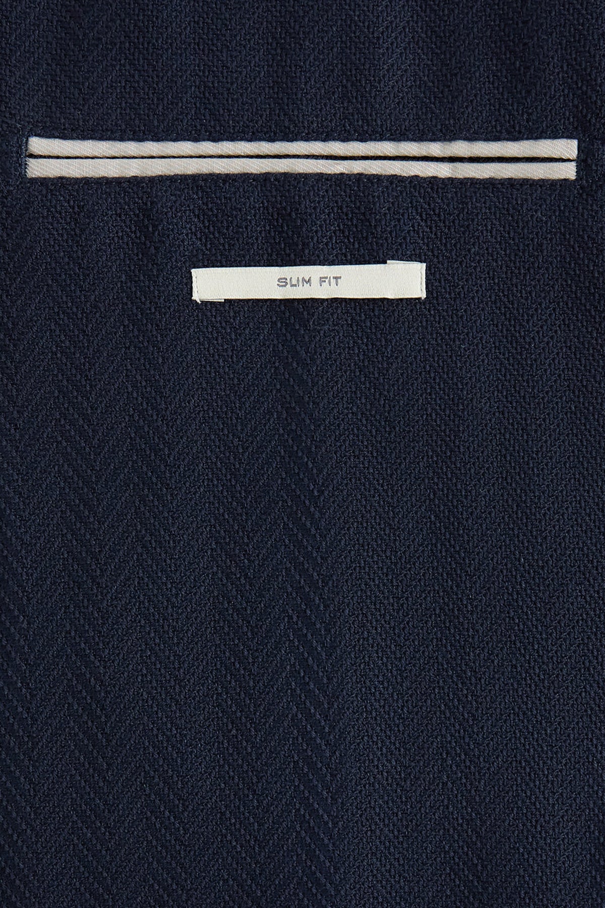 Slim Fit Herringbone Structured Blazer